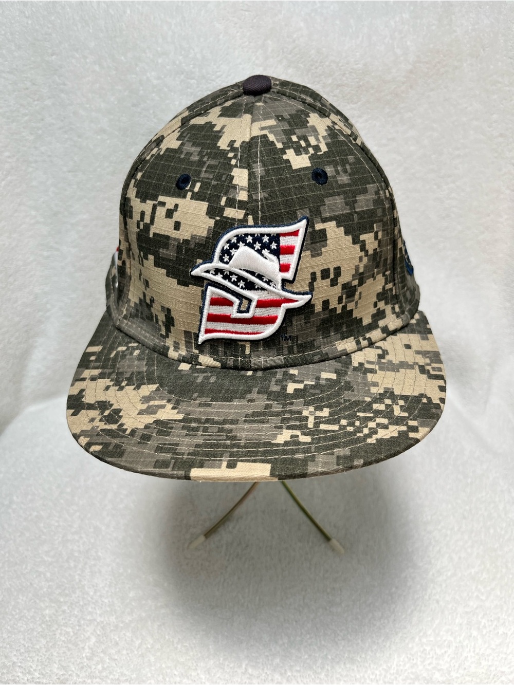Men’s Camo Baseball Cap with American Flag Logo / Florida State Flag EUC